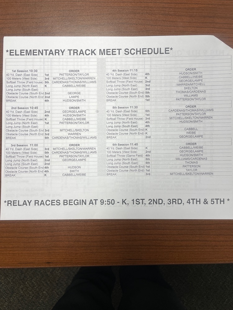 Sparkler Track Meet!! Wednesday, May 17th! 