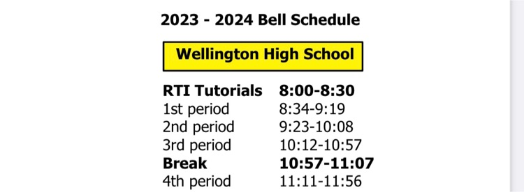 bell schedule for tomorrow 